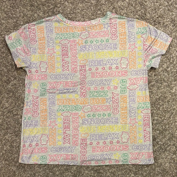 Joyspun Colorful Graphic Text Short Sleeve Pajamas 2 Pc Sleep Set Women’s Small - Picture 3 of 9